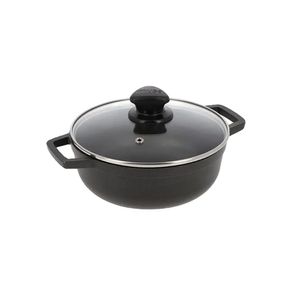 Caldero 22 cm aluminio fundido con tapa de vidrio A/A Original N°4 Imusa
