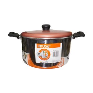 Olla en aluminio 22 cm tapa fenol Roja 4.7 litros Imusa