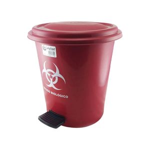 Papelera de pedal 12 litros peletizada Roja Colplast