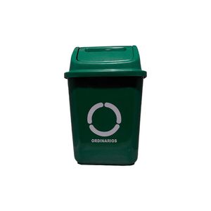 Papelera tapa vaivén peletizada 10 litros Verde Colplast
