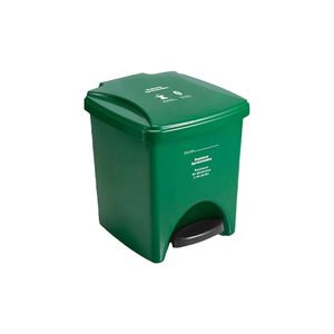 Papelera de pedal cuadrada 22 litros Verde Colplast