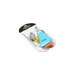 Manga para decorar en silicona con 6 boquillas acero inoxidable Press