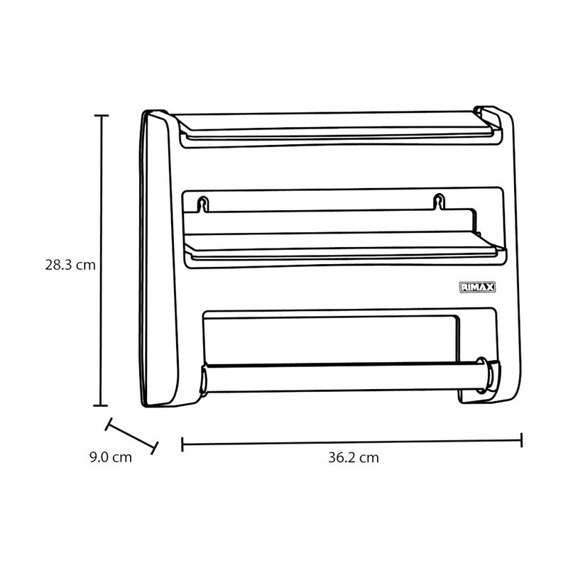 Portarrollo Triple De Cocina Rimax De Plástico