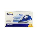 Plancha-Kalley-K-MPS100P-azul-y-blanca-con-suela-antiadherente-diseño-ergonomico-y-control-de-temperatura.