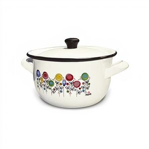 Olla cuzqueña de peltre con tapa 16 cm Decorada North