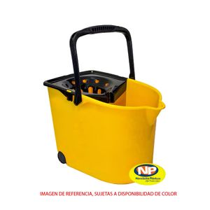 Balde de aseo clean 20 litros con escurridor y ruedas Surtido Np