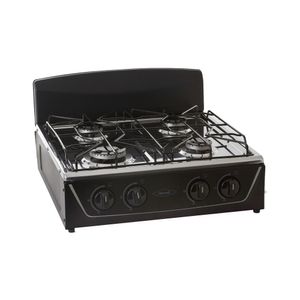 Estufa de Mesa 4 Puestos Gas Propano Negra Haceb