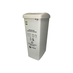 Papelera tapa vaivén 55 litros Blanca Colplast