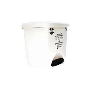 Papelera cuadrada de pedal 22 litros Blanca Colplast