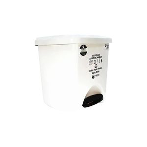 Caneca de basura / Papelera negra de 13 litros con pedal