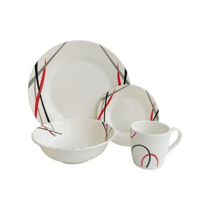 Vajilla classic Lineas Rojas Sabana