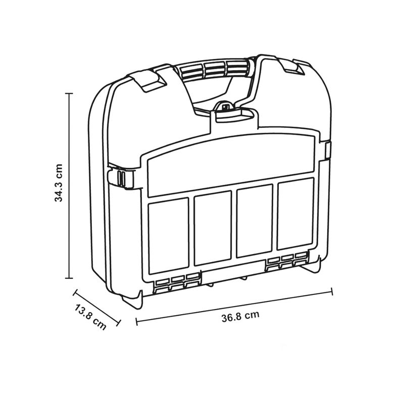 Caja para herramientas electricas negro rimax