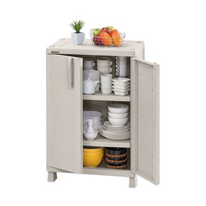 Armario mediano rattan - Taupe Rimax