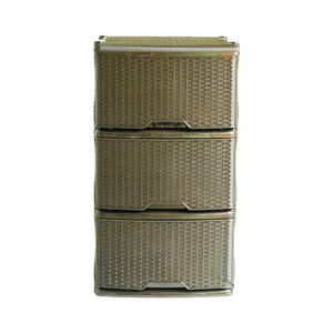 Mueble organizador rattan x3 Wengue Rimo
