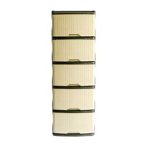 Mueble organizador rattan x5 Wengue - Beige Rimo