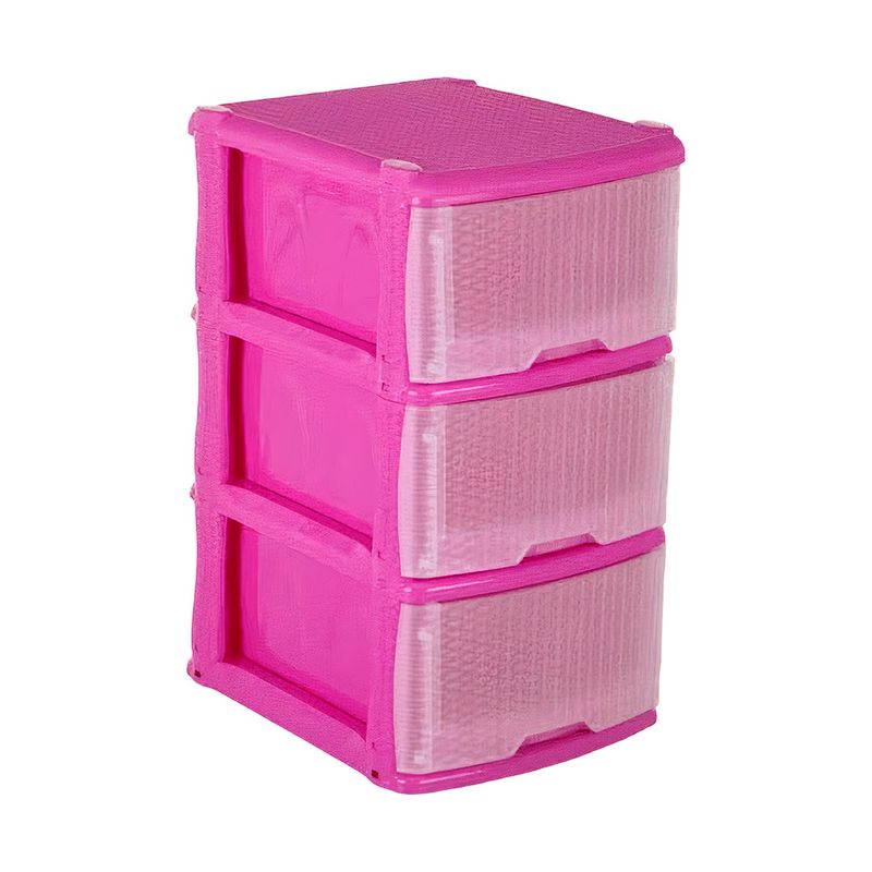 Mueble-organizador-rattan-x3-Fucsia---Natural-Rimo