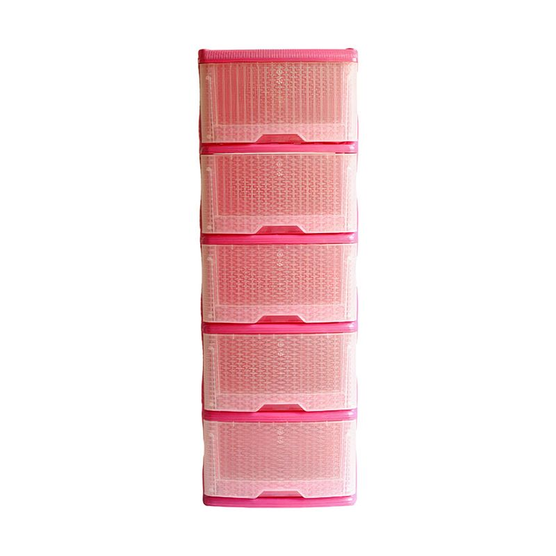 Mueble-organizador-rattan-x5-Fucsia---Natural-Rimo
