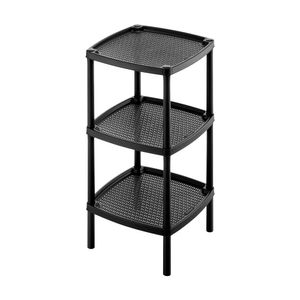 Mesa multiusos cuadadrada 3 niveles Negra Rimax