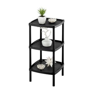 Mesa multiusos cuadadrada 3 niveles Negra Rimax