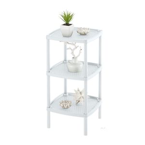 Mesa multiusos cuadadrada 3 niveles  Blanca Rimax