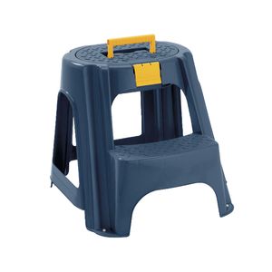 Escalesilla con tapa organizadora Azul Petroleo Rimax