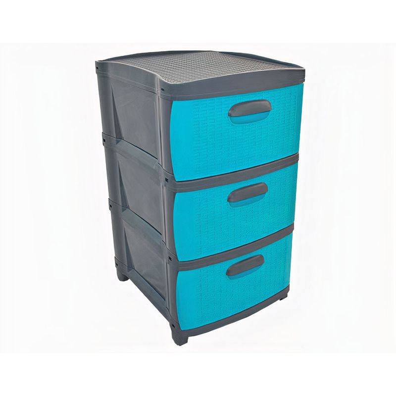 Organizador-Rattan-Dubai-x3---Gris-Azul-Prodehogar