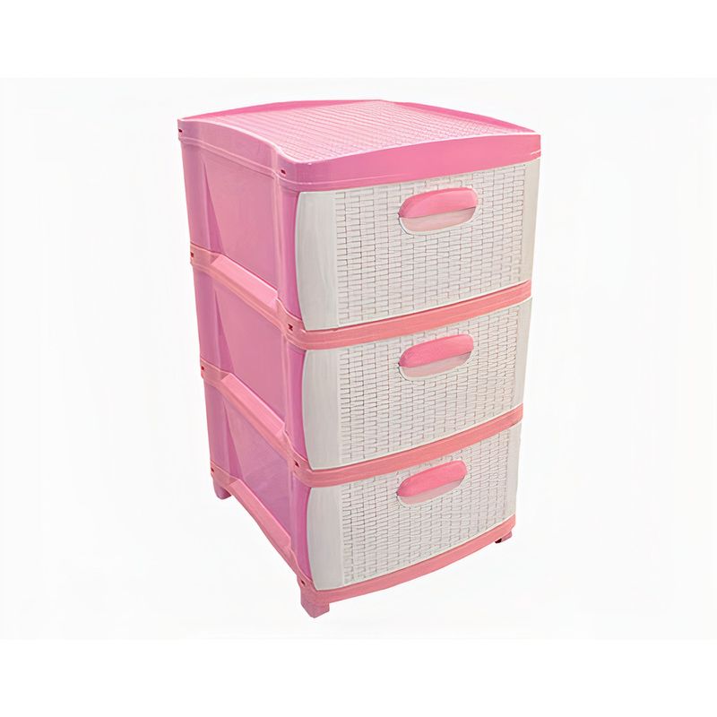 Organizador-Rattan-Dubai-x3---Rosado-Blanco-Prodehogar