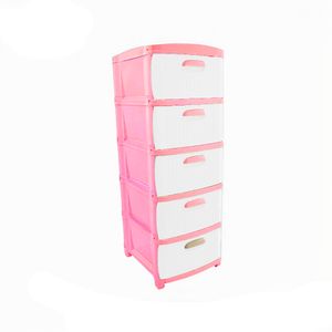 Organizador Rattan Dubai x5 - Rosado Blanco Prodehogar
