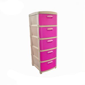 Organizador Rattan Dubai x5 - Beige Rosado Prodehogar
