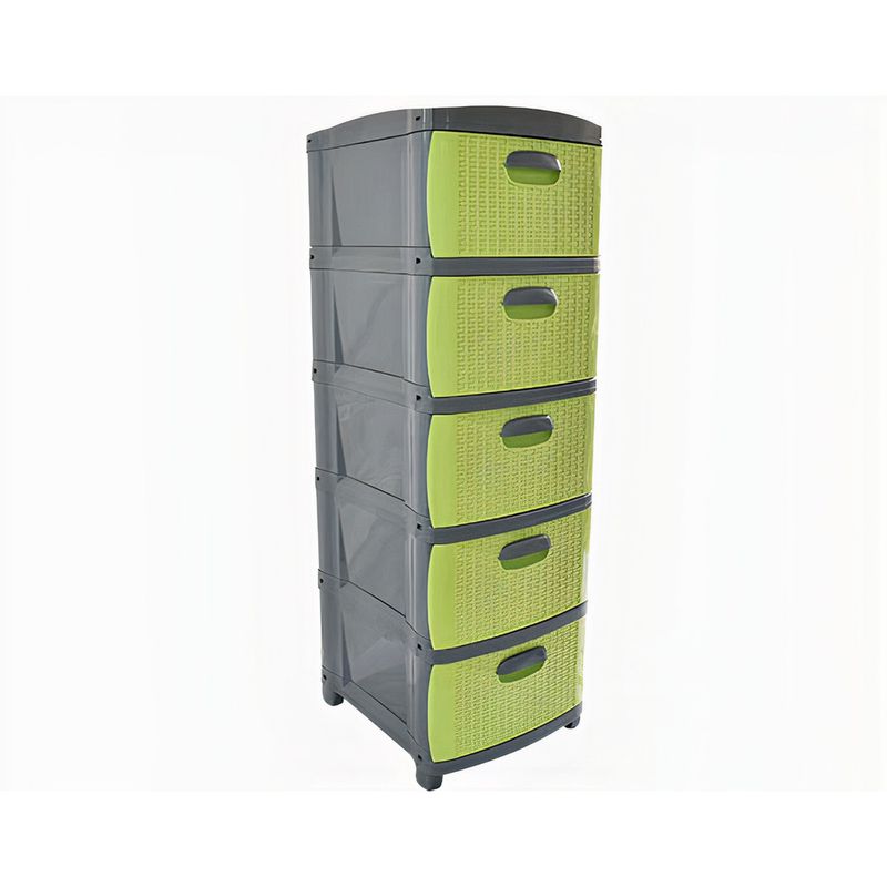Organizador-Rattan-Dubai-x5---Gris-Verde-Prodehogar