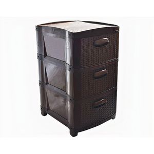Organizador Rattan Dubai 3 Niveles - Café Prodehogar