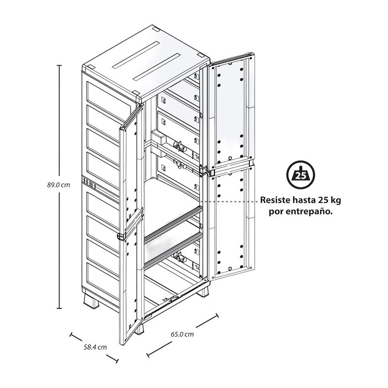 Armario-para-ropa-rattan---Wengue-Rimax