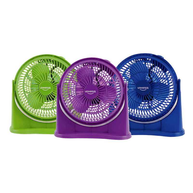 Ventilador de mesa eléctrico girando color rosa y amarillo ia generativa