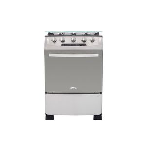 Estufa de piso 4 puestos gas natural con horno orégano Acero Inoxidable Haceb