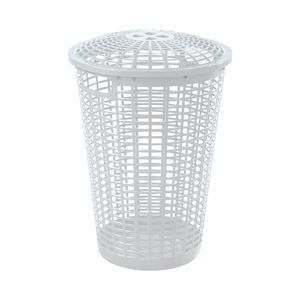 Cesta de ropa redonda Blanca Rimax