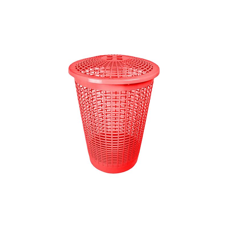 Cesta-de-ropa-con-tapa-Roja-Colplast