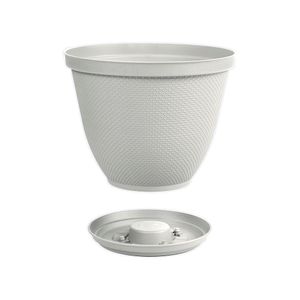 Matera redonda rafia 30 cm Gris Hielo Rimax