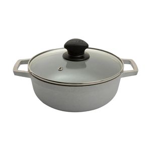 Caldero aluminio fundido 22 cm tapa de vidrio Imusa
