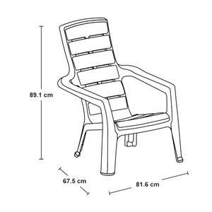 Silla playera baru Gris hielo Rimax