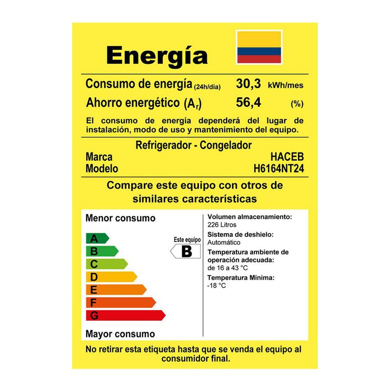 Nevera haceb tamaño mediana en Colombia