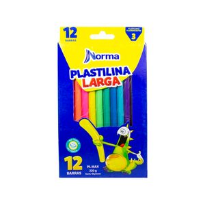 Plastilina larga x12 unidades multicolor Norma