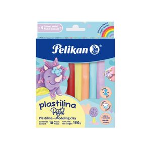 Plastilina caja x10 unidades Colores Pastel Pelikan