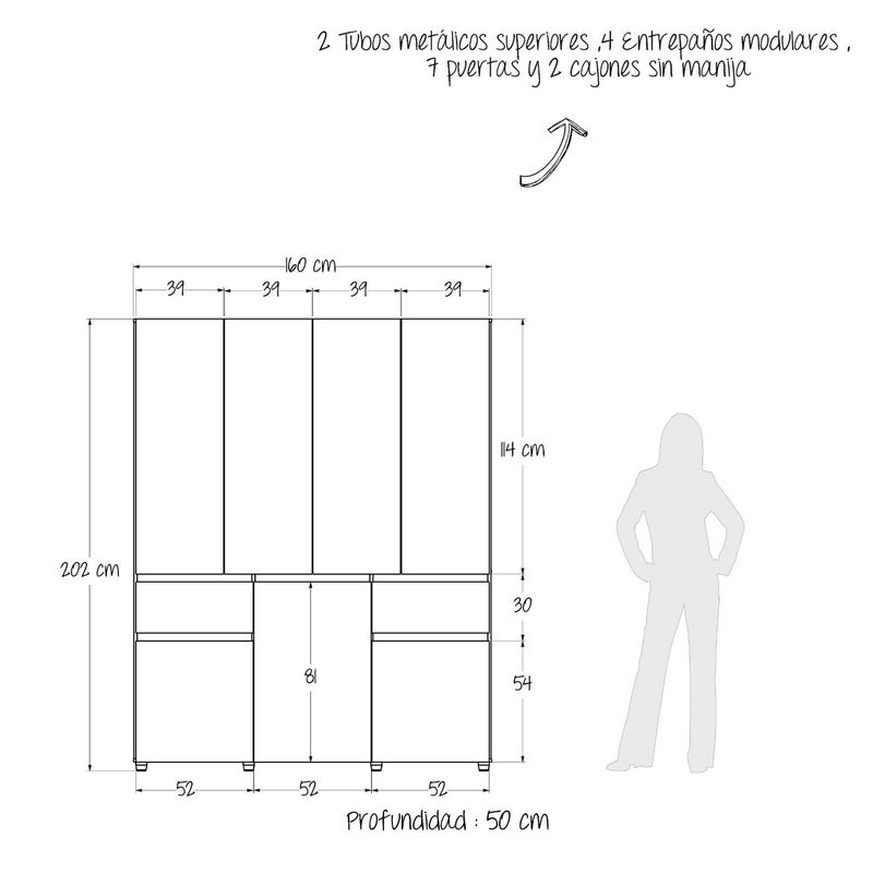 ARMARIO-MELL-160CM-MADERKIT