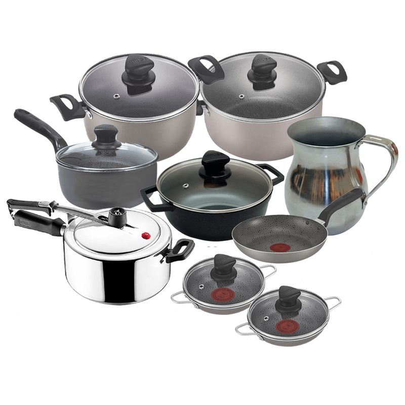 Bateria-de-Cocina-14-Piezas--Antiadherente-con-Tapa-de-Vidrio-Talent-Imusa