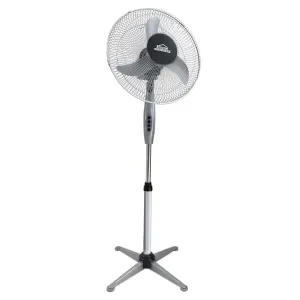 Ventilador de Pedestal 16 Pulgadas 3 Velocidades Gris Home Elements