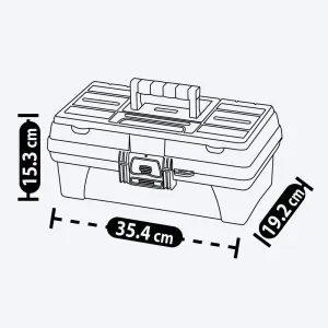 Caja de herramientas organizadora 14 pulgadas Negro Rimax