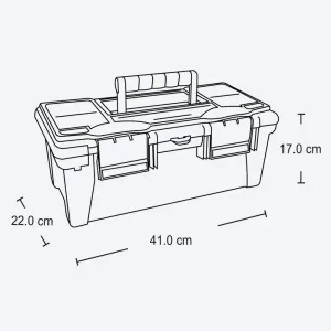 Caja de herramientas organizadora 16 Negro Rimax