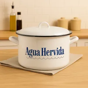Olla Infantil de Peltre 32 cm con Tapa – Mi Agüita Hervida – North