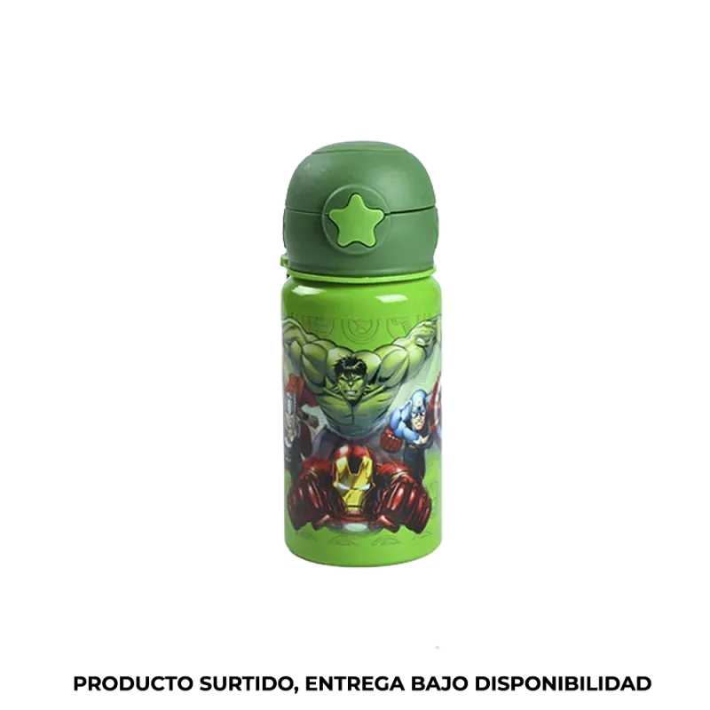 Botella infantil Avengers verde Hulk