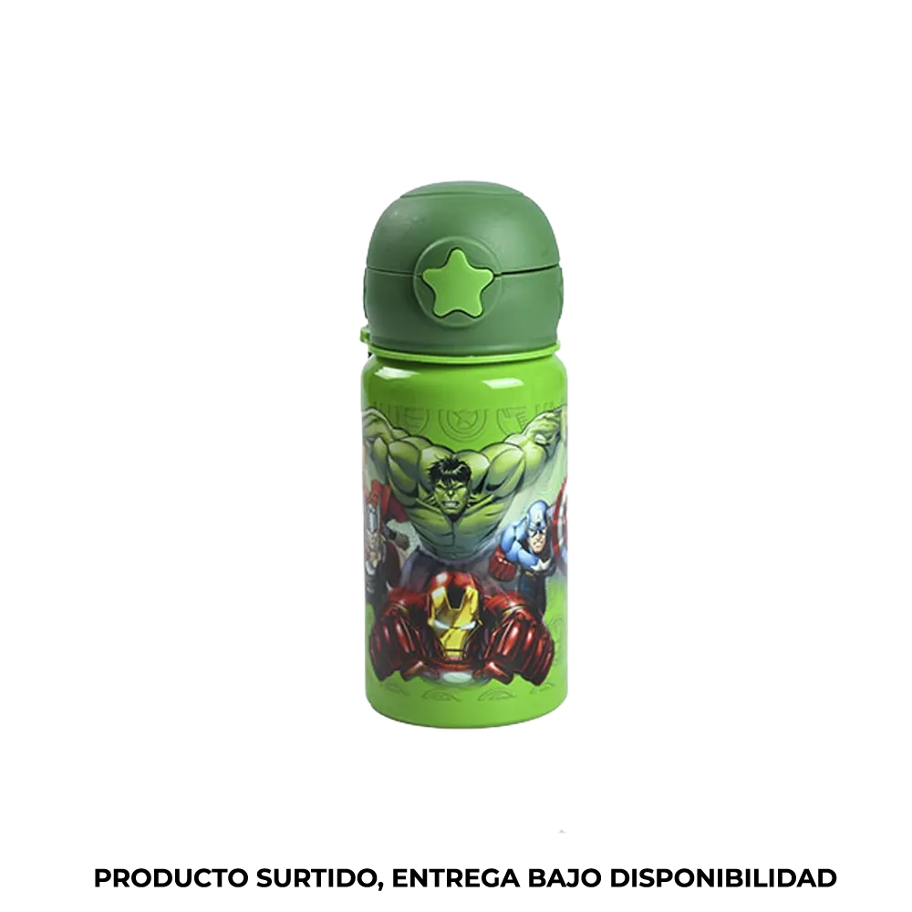 Botella infantil Avengers verde Hulk